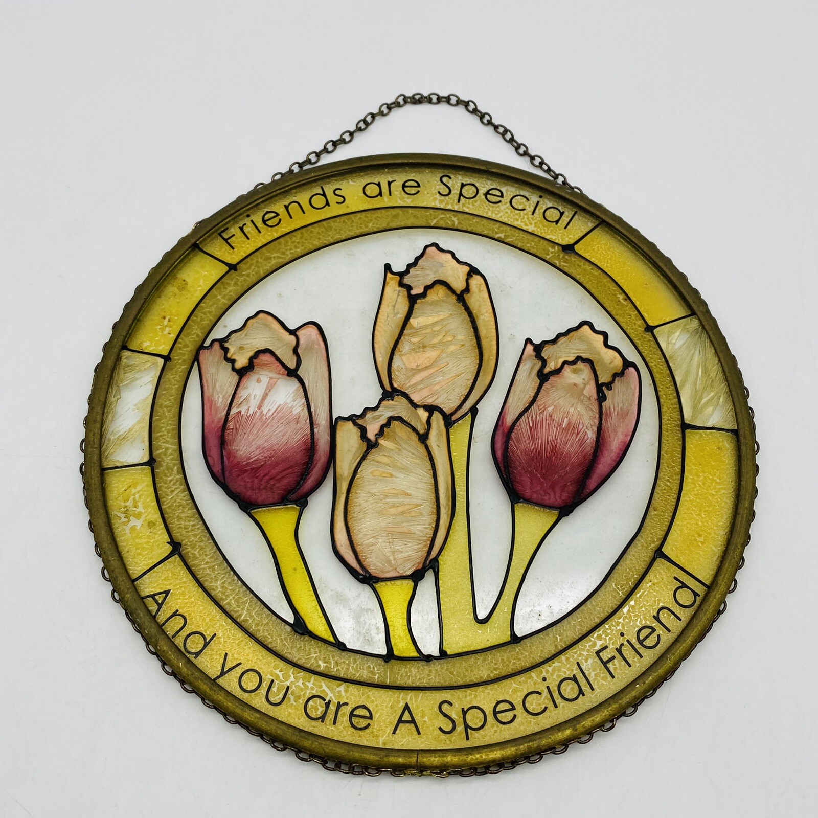 Friends Stained Glass Suncatcher Handpainted Friends Are Special Tulip’s