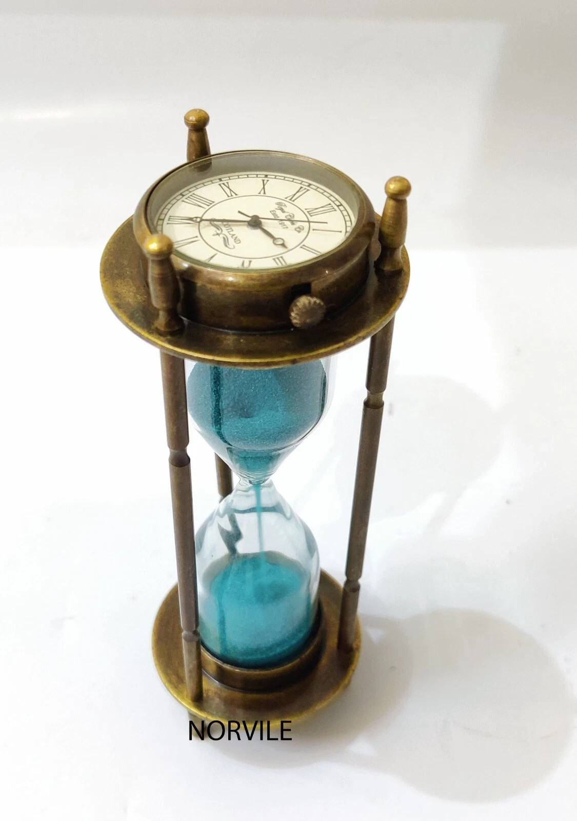 Nautical Sand Timer Hourglass Brass Maritime Hour Glass Vintage Sand Clock Gift