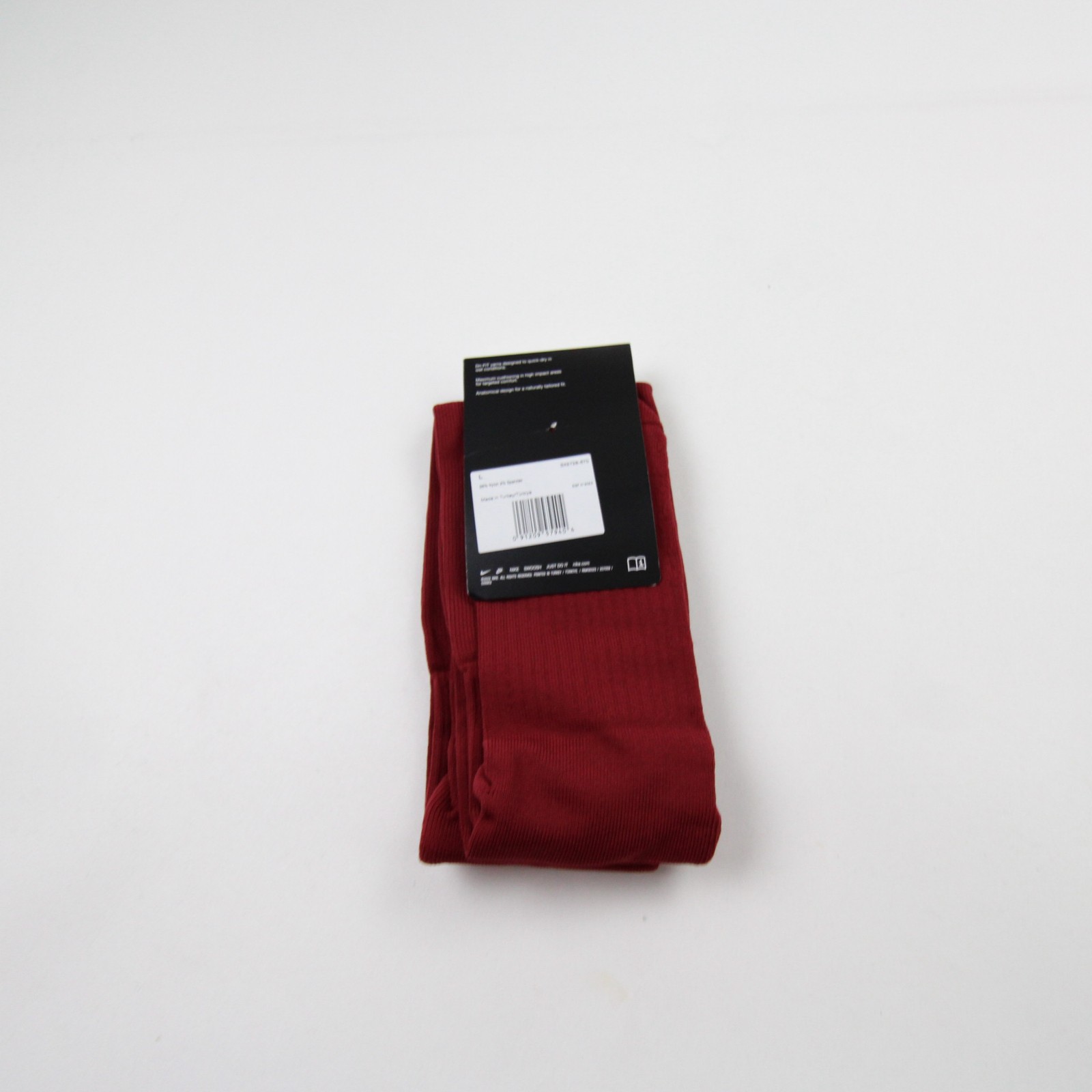 Nike Socks Unisex Dark Red New with Tags L