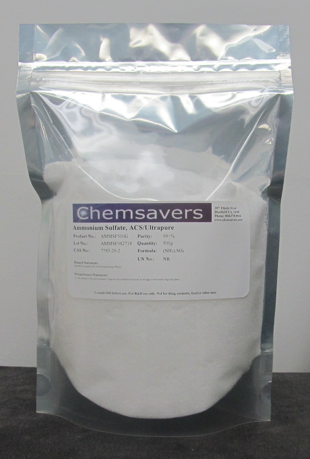 Ammonium Sulfate, ACS/Ultrapure, 99+%, 500g