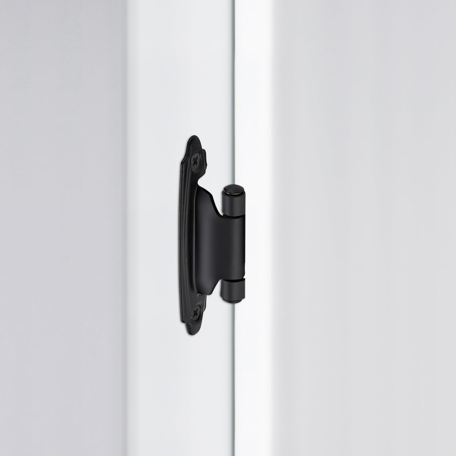 10 Pack 5 Pairs Matte Black Cabinet Hinges for Kitchen Doors, SelfClosing, 1/...