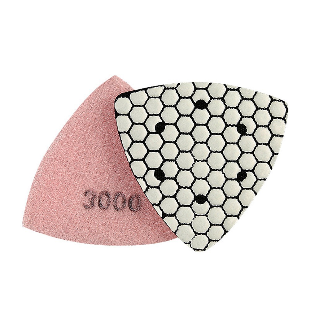 Dry Polishing Pads for Granite Marble Stone Triangle Shape High Durability
