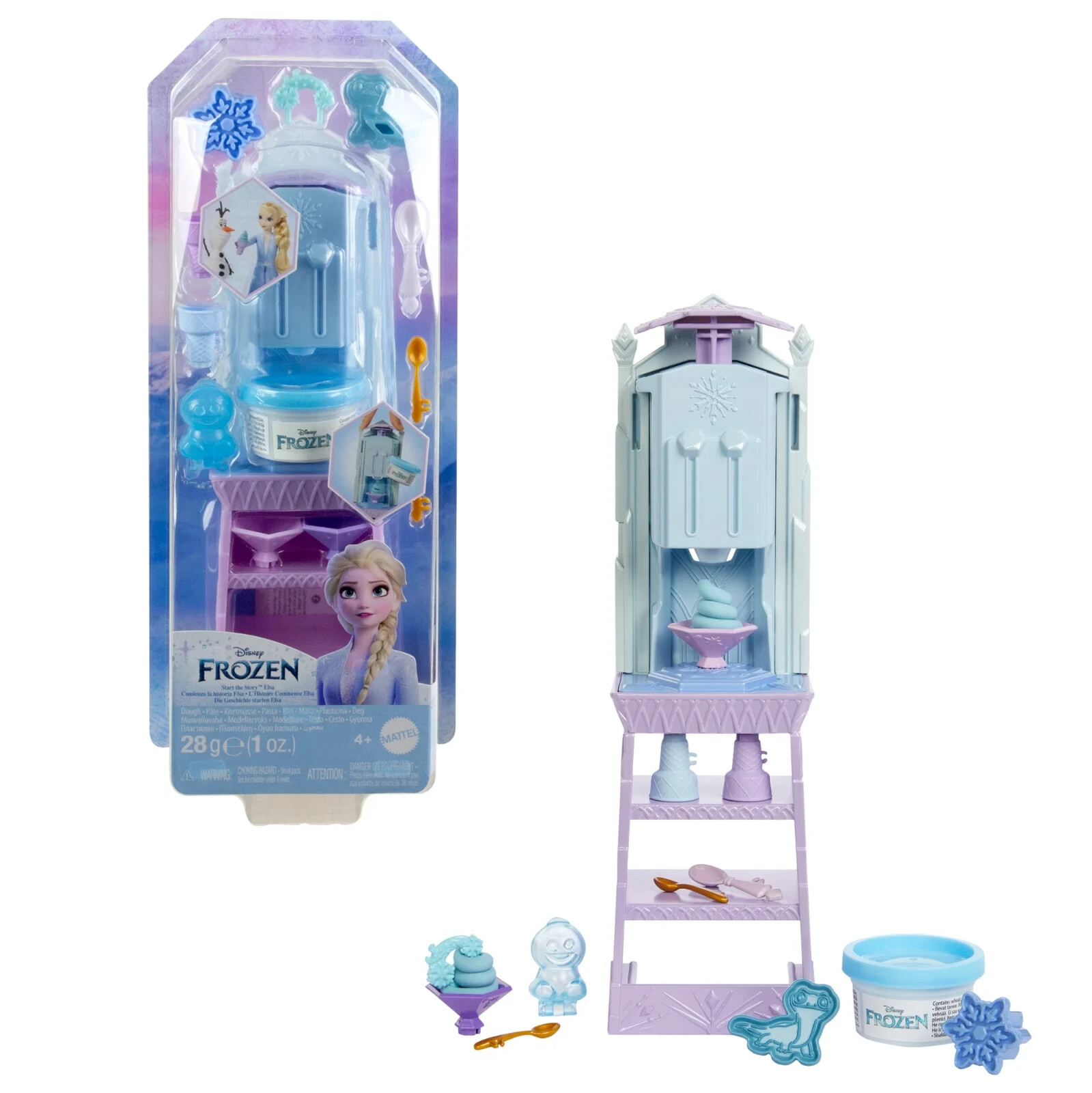 Disney Frozen Start the Story Elsa Doll & Ice Cream Accessory Set with Dough.