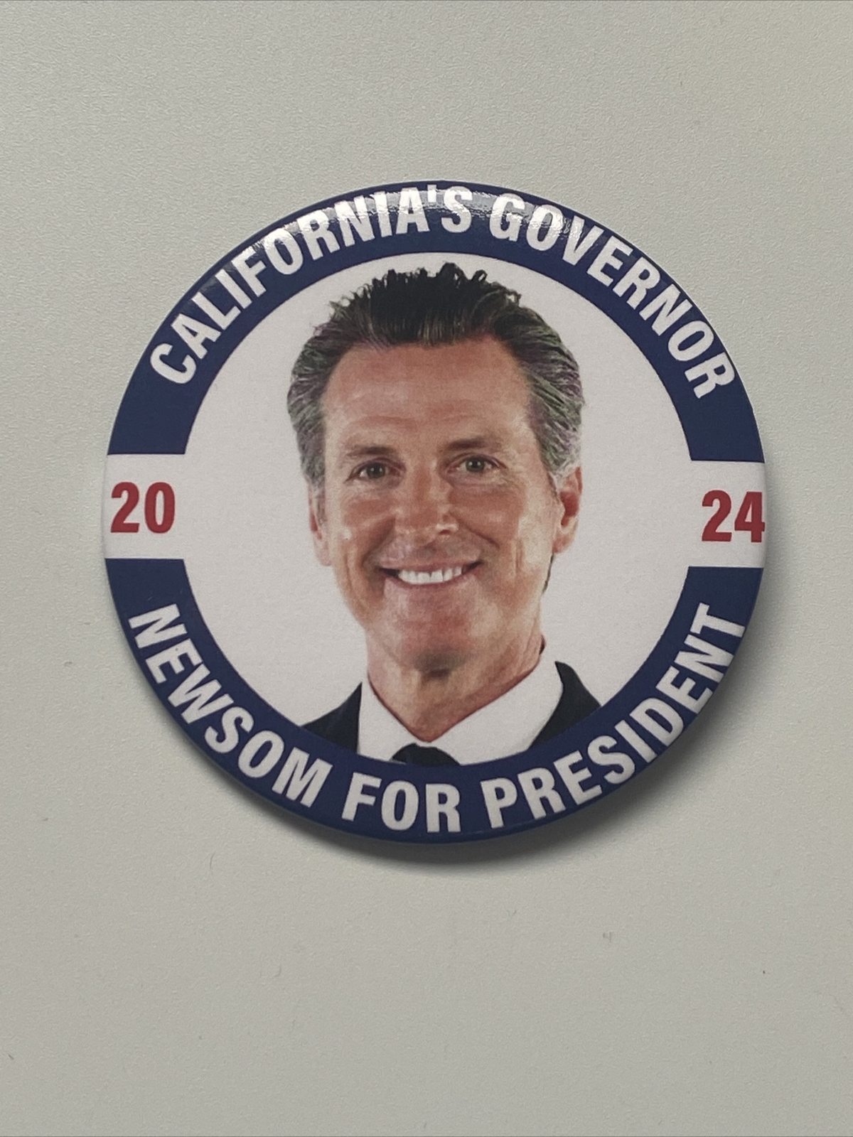 2024 California's Governor Gavin Newsom for President 3" Button Democrat Recall