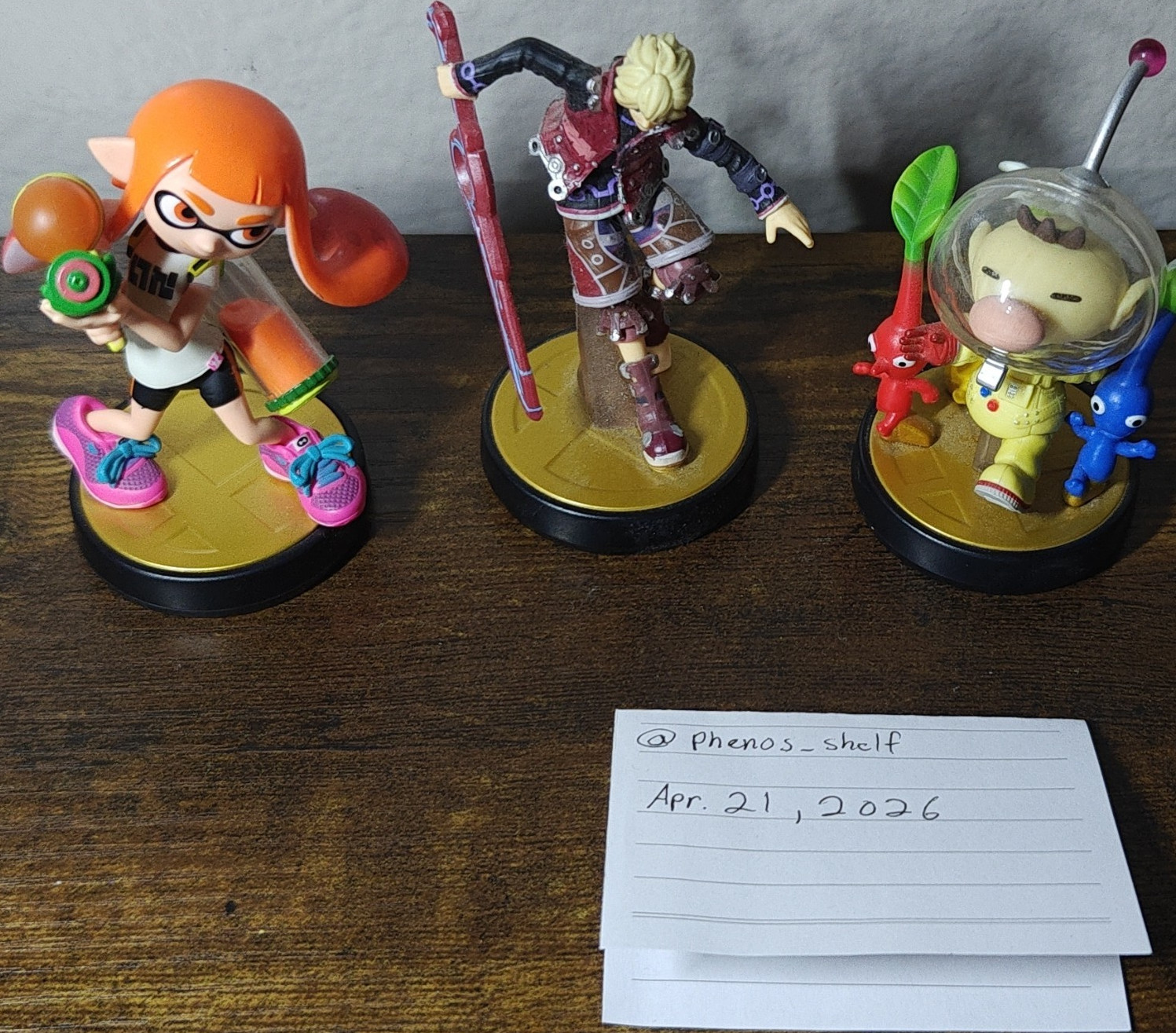 Nintendo amiibo Inkling Girl, Shulk, Olimar, Smash Bros. Figure Lot