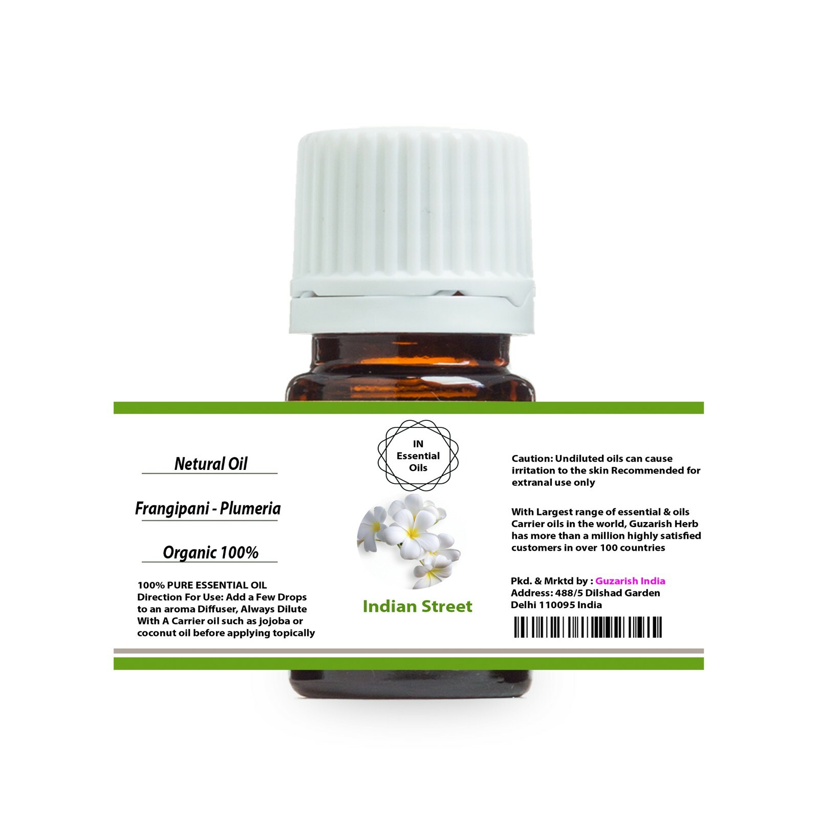 INDIAN STREET FRANGIPANI PURE THERAPEUTIC GRADE ESSENTIAL OIL 3ML TO 100ML