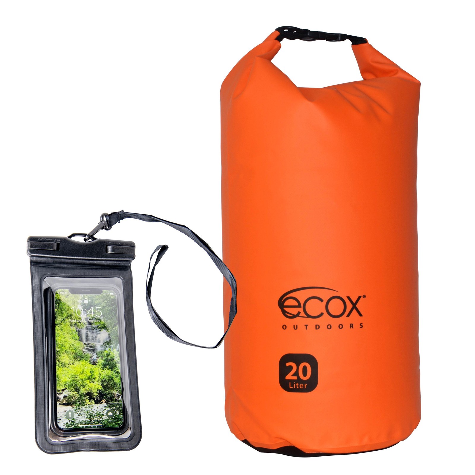 ecox Outdoors Waterproof Dry Bag for outdoors activities High grade 500D PVC Con
