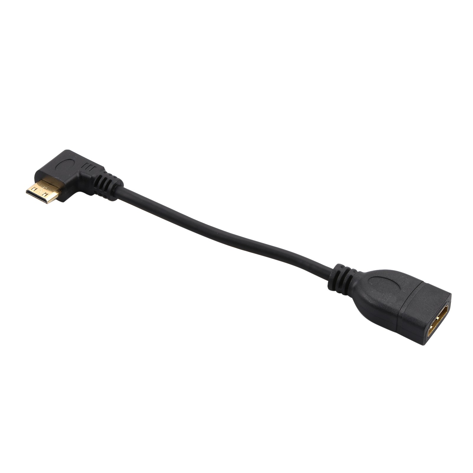 1PCS Mini HDMI Male to HDMI Female Adapter Cable 90 Degree 1080P Full HD 0.15M