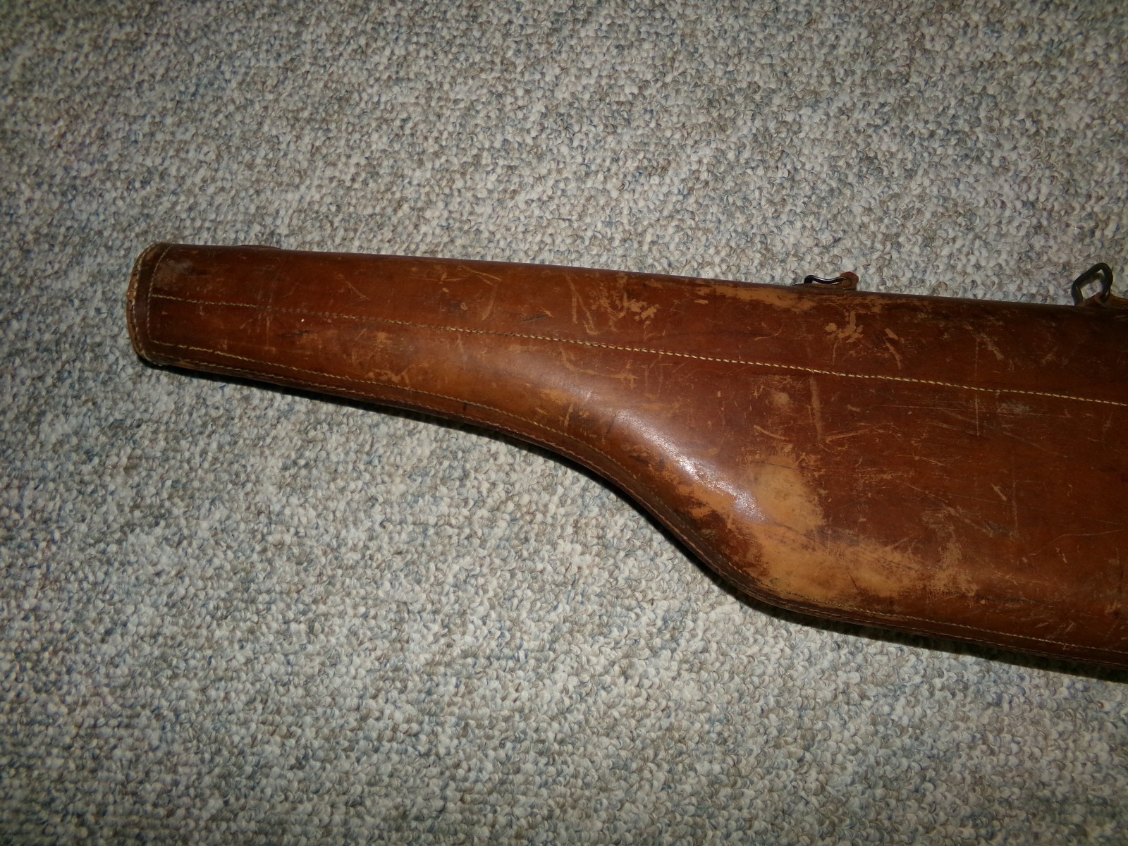 Antique Leather Rifle Gun Hard Case