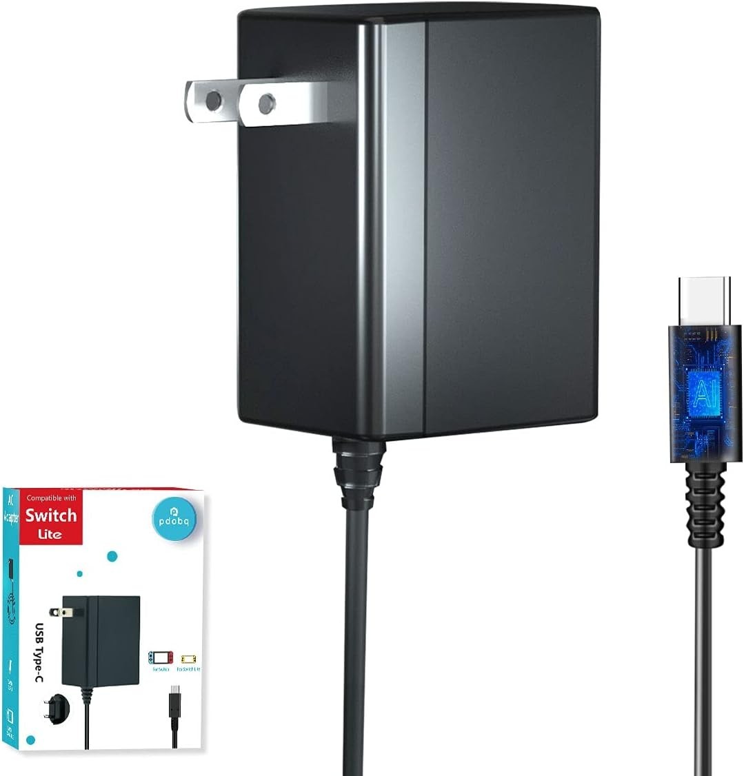 Charger for Nintendo Switch with 5FT Charging Cable, AC Power Supply Adapter for