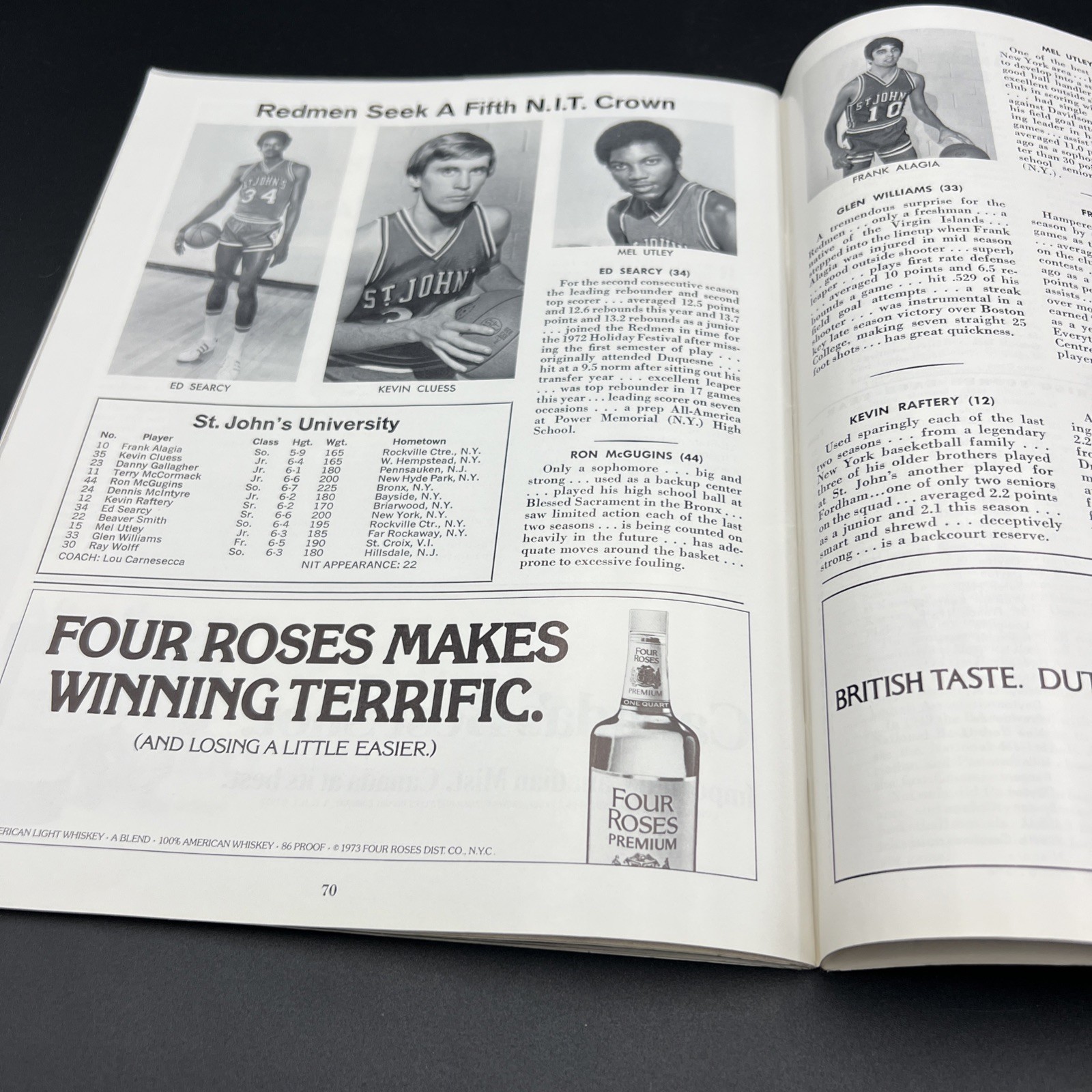 1974 NIT Tournament Program Madison Square Garden NCAA 37th Annual