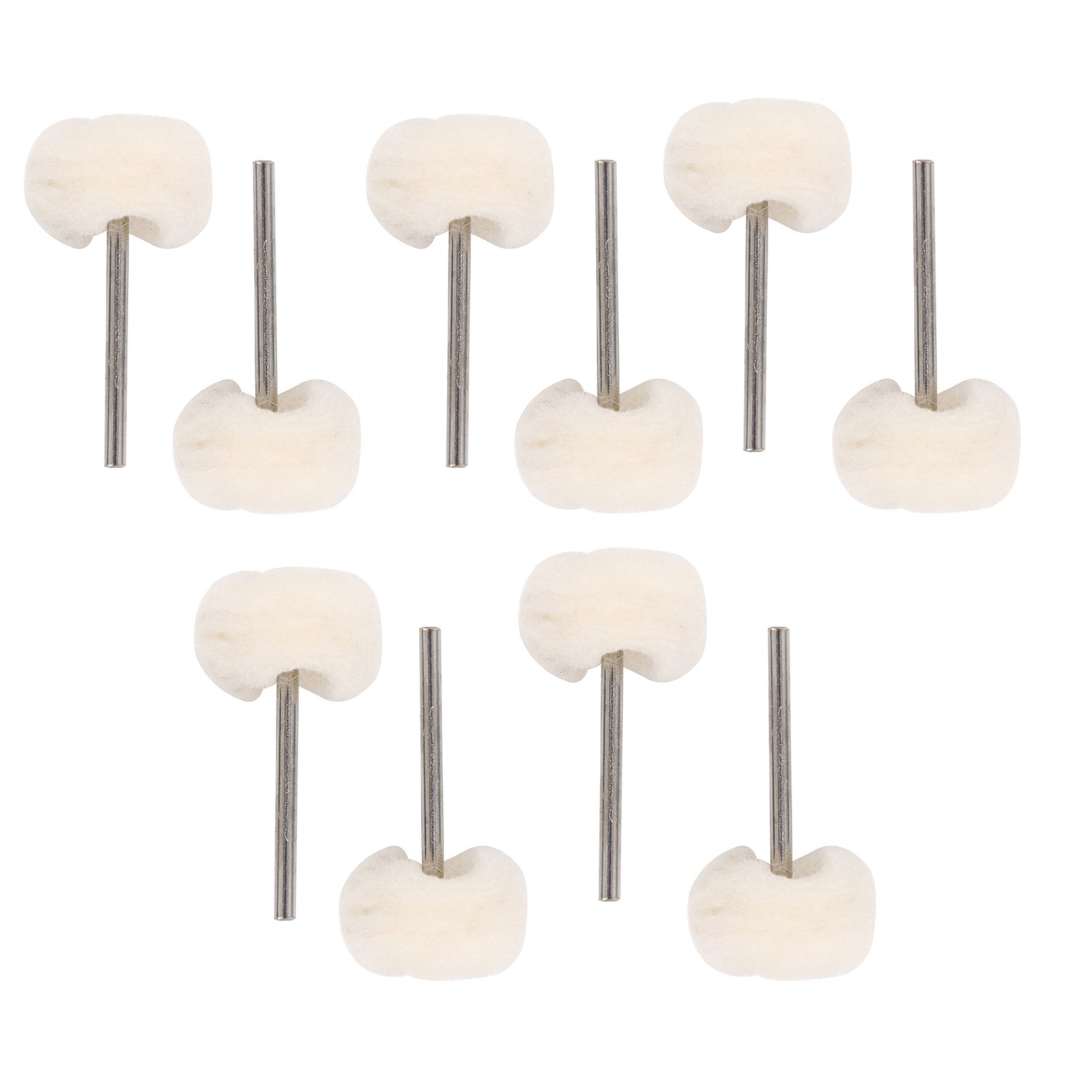 10Pcs Fine Wool 1/8" Shank Soft Polishing Brush Buffing Wheel Rotary Tool aa