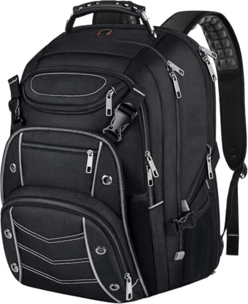 18.4 Laptop Backpack for unisex, 60L Extra Large Gaming Laptops Back Grey