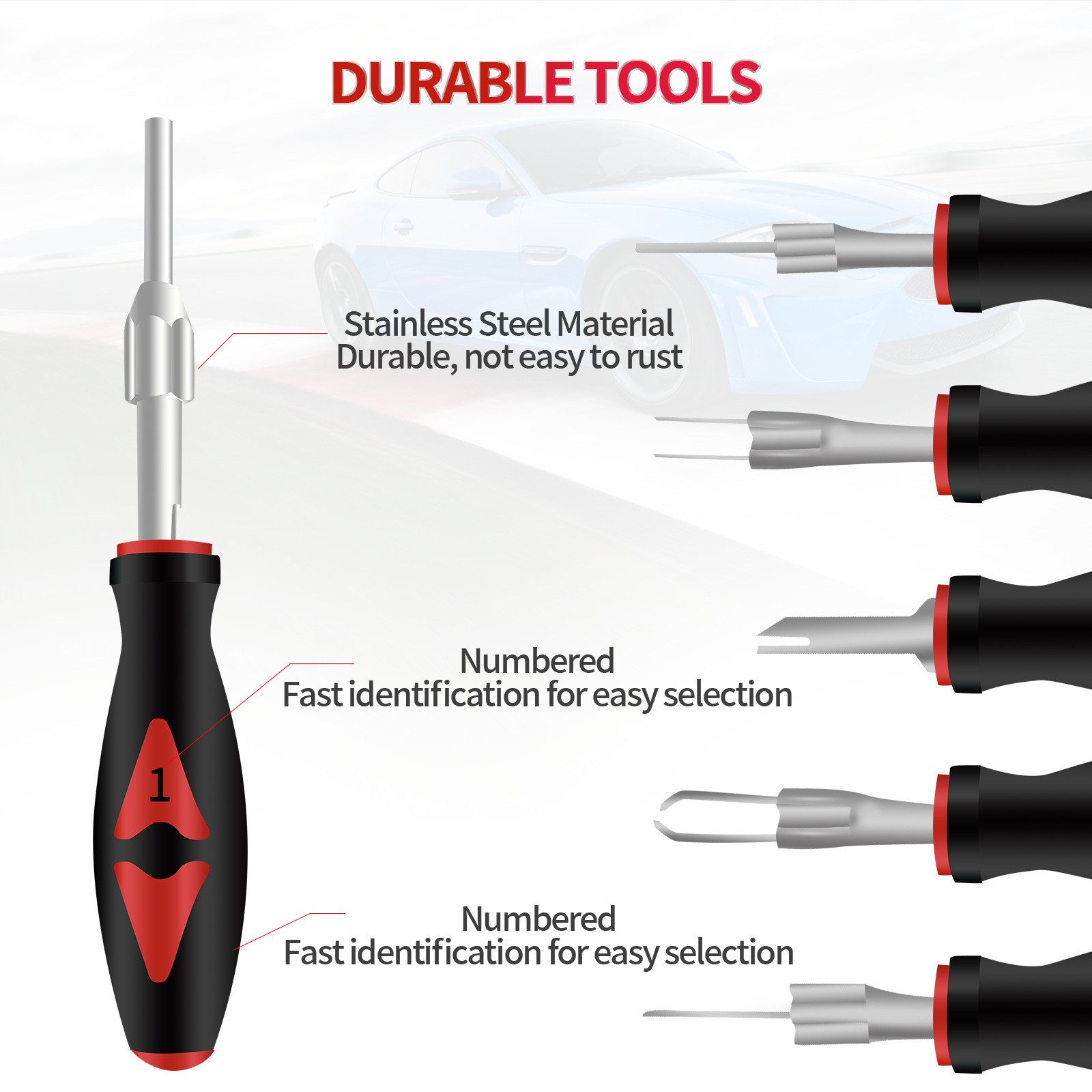23pcs Universal Terminal Connector Release Tool Kit Extractor Removal Tool Set