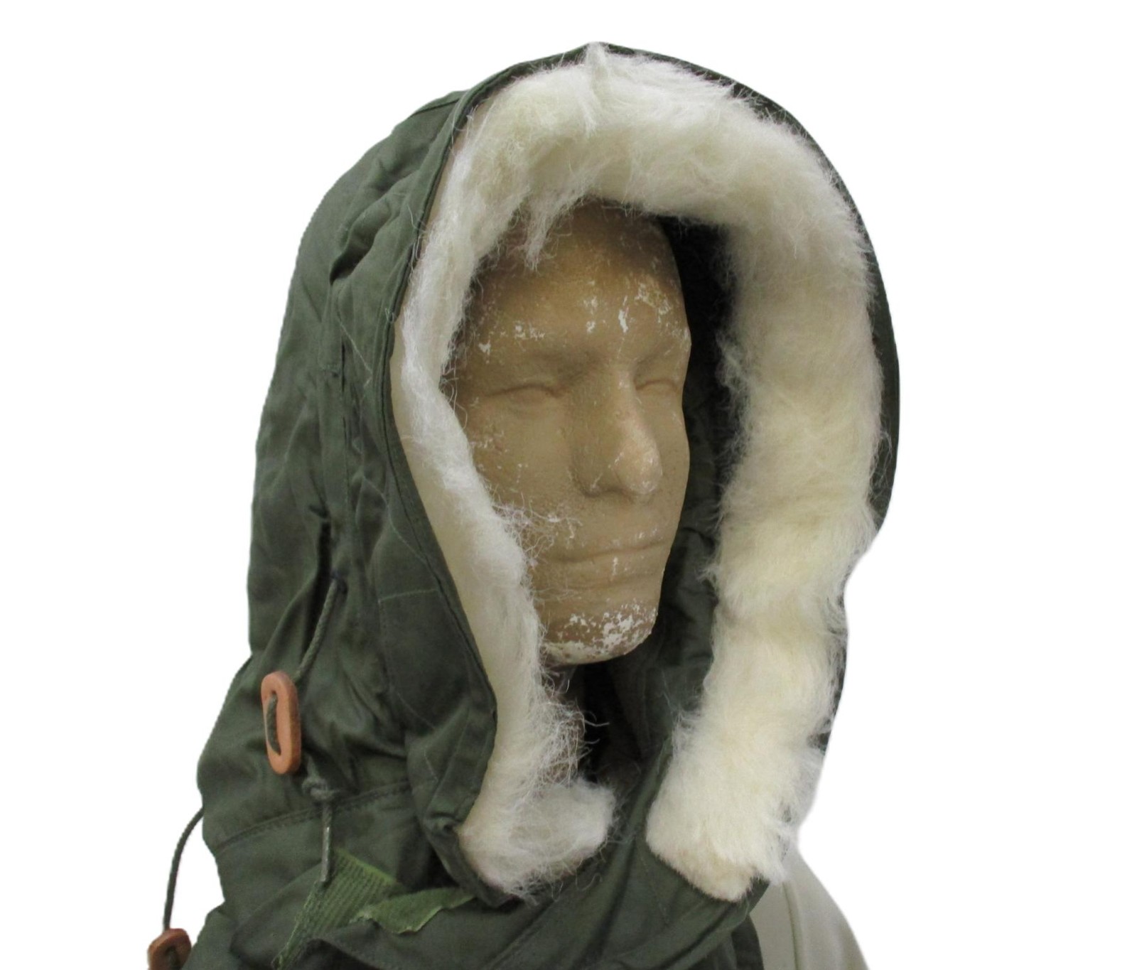 US Military Extreme Cold Weather Hood Synthetic Fur Ruff M-65 M-51 Parka OG-107