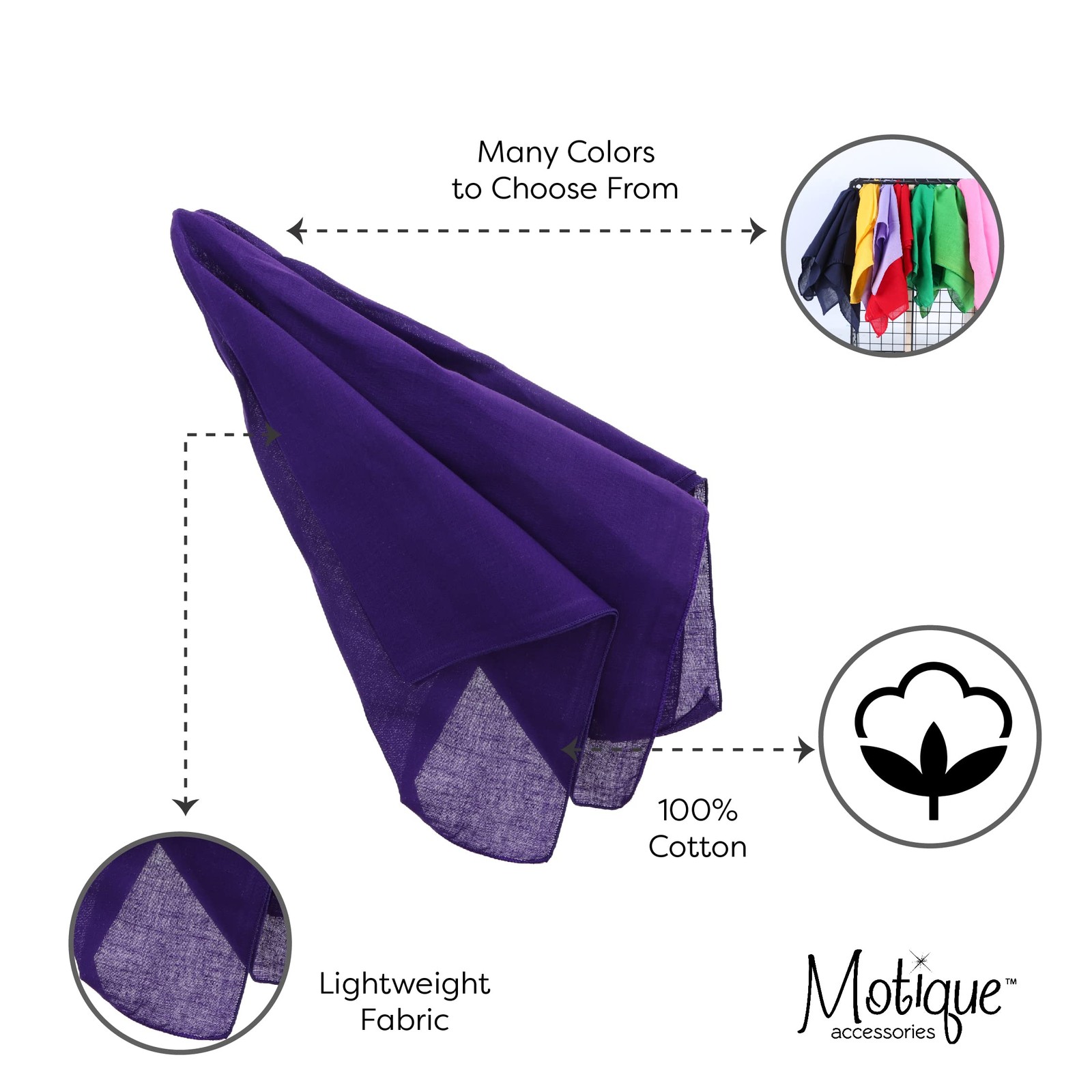 Solid Color Bandana-Purple