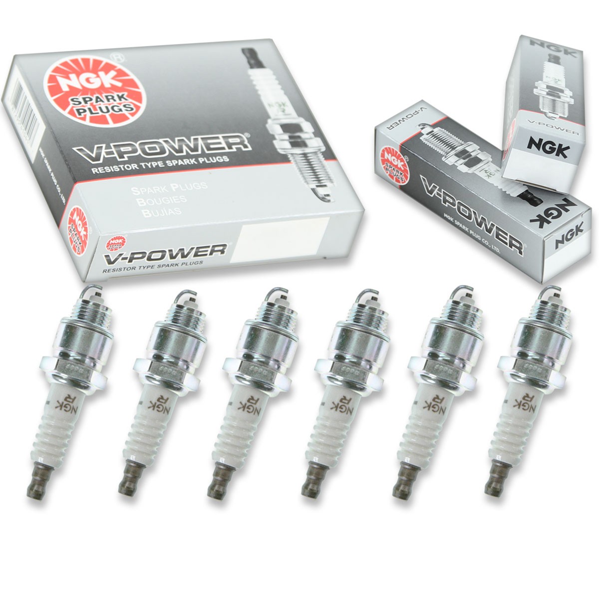 6 pcs NGK V-Power Spark Plugs for 1962-1963 Buick Skylark 3.2L - Engine Kit jb