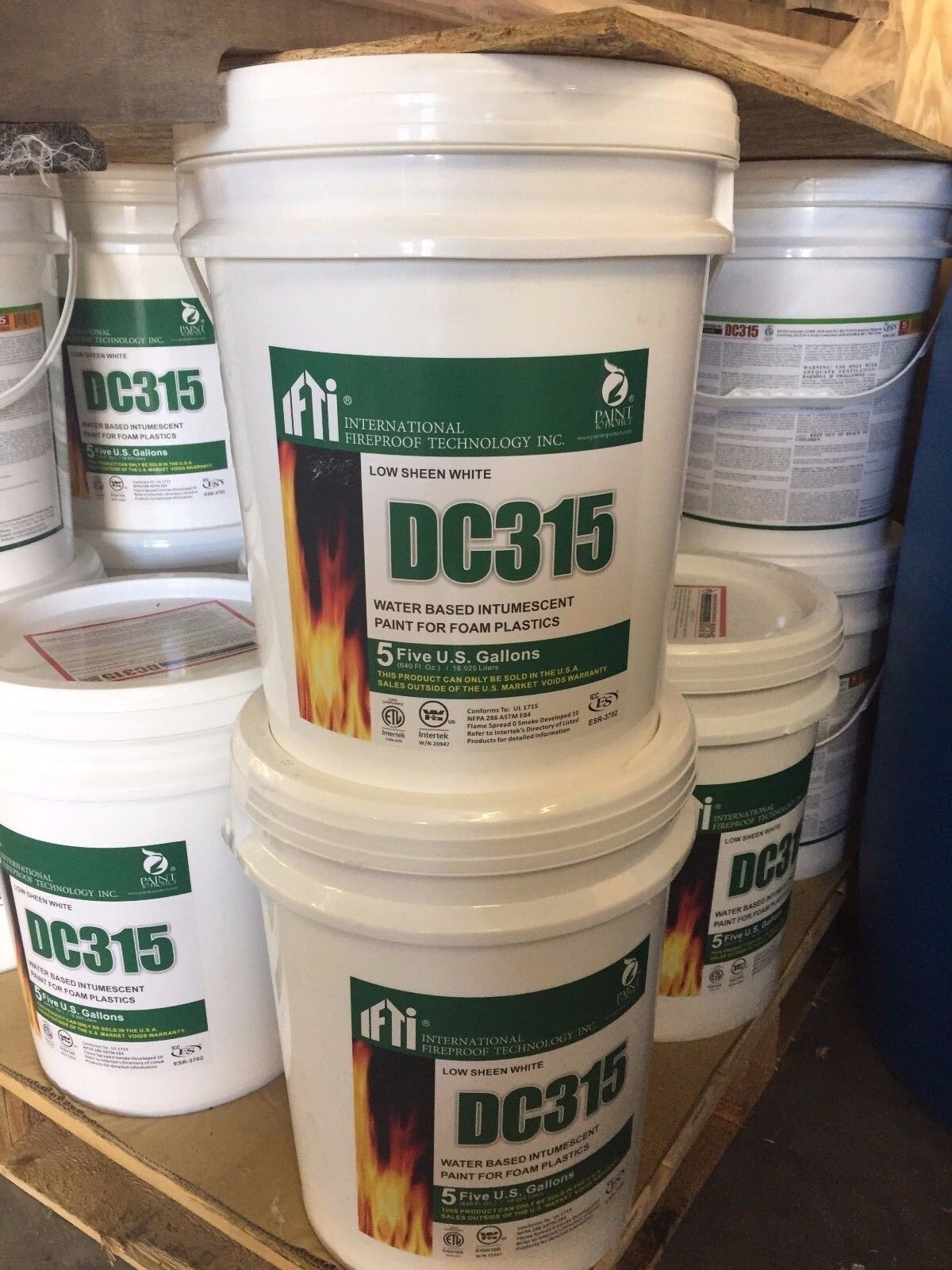 DC315 White Intumescent Coating Thermal & Ignition Barrier 5 Gallon Pail