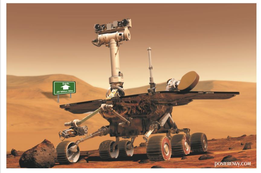 Mars Rover - Earth 48 Million Miles  Space NASA POSTER