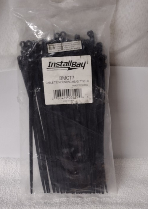 Cable Tie Mounting head-  Install Bay BMCT7/ 7"/ 50lb / Black /Pack of 100