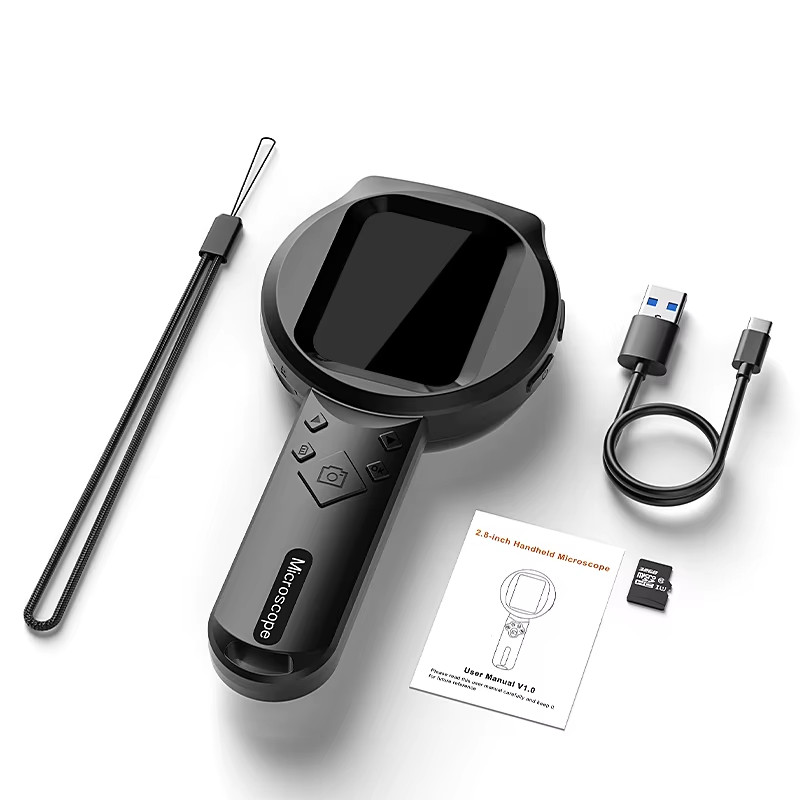 2.8'' IPS Digital Magnifier HD 1080P 100X Portable Microscope Handheld Mignifyin