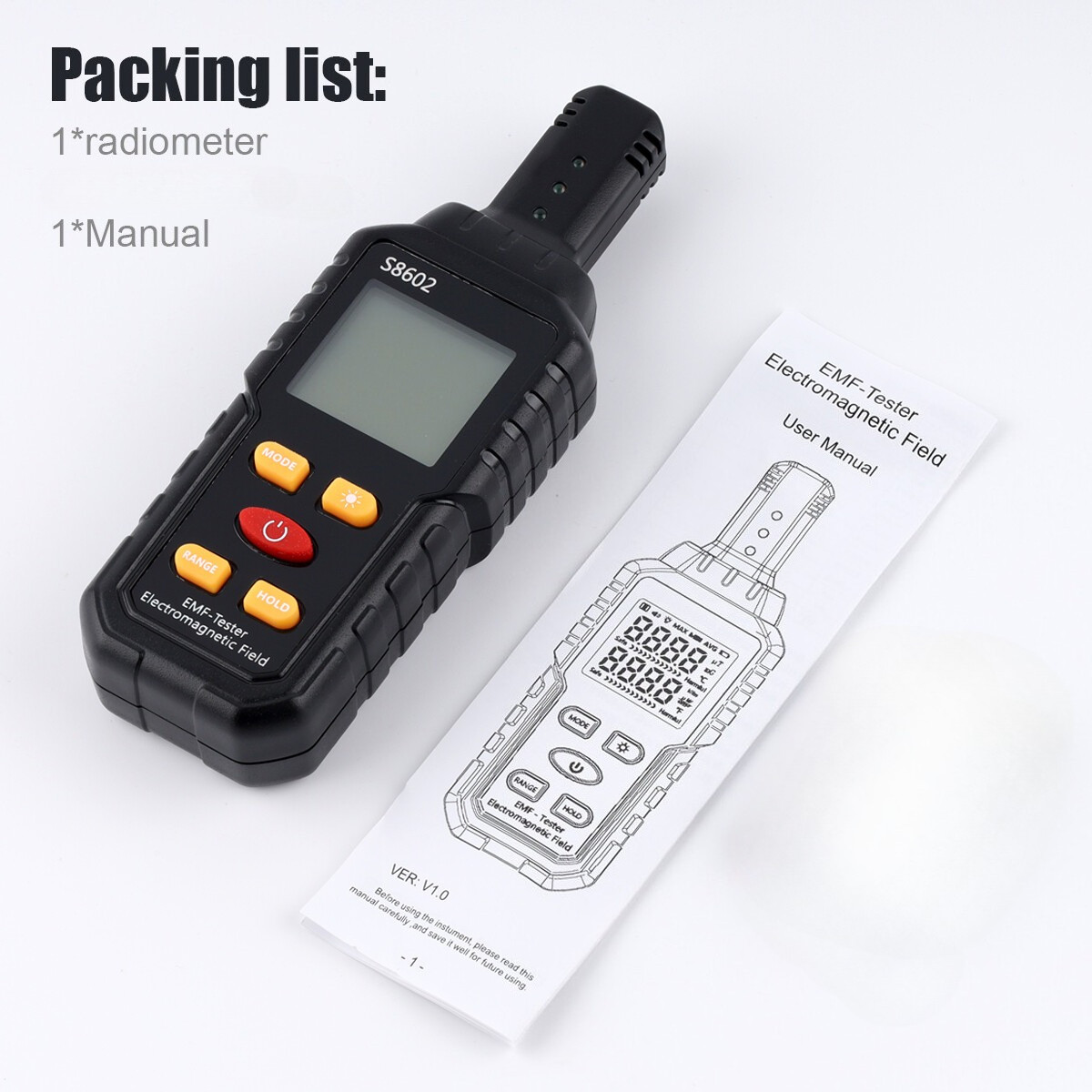 3 In 1 Radiation Detector Dosimeter Geiger Counter EMF Electromagnetic Tester