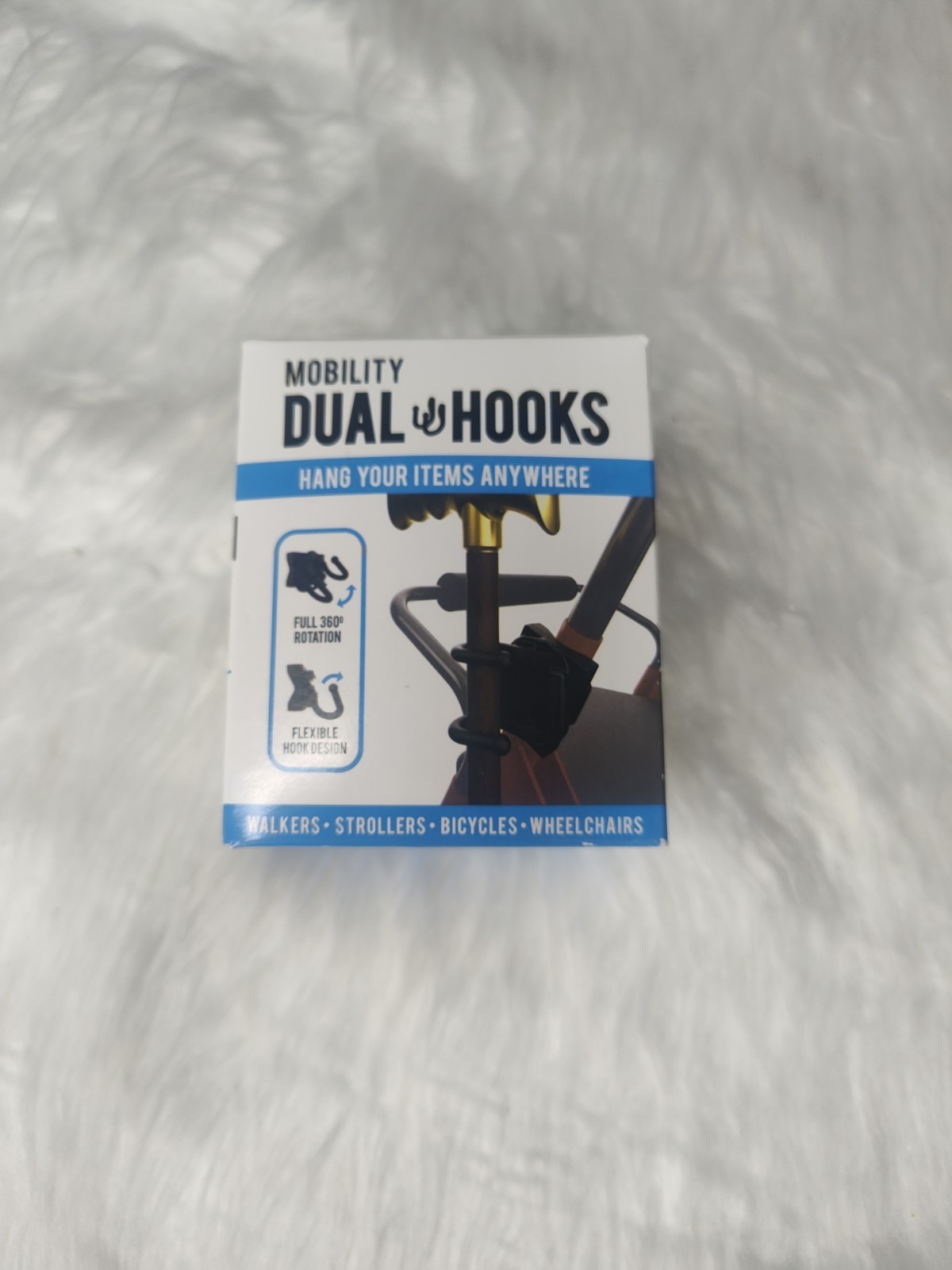 Mobility Dual Hooks -Easy to Use Products Bag Cane or Light Holder