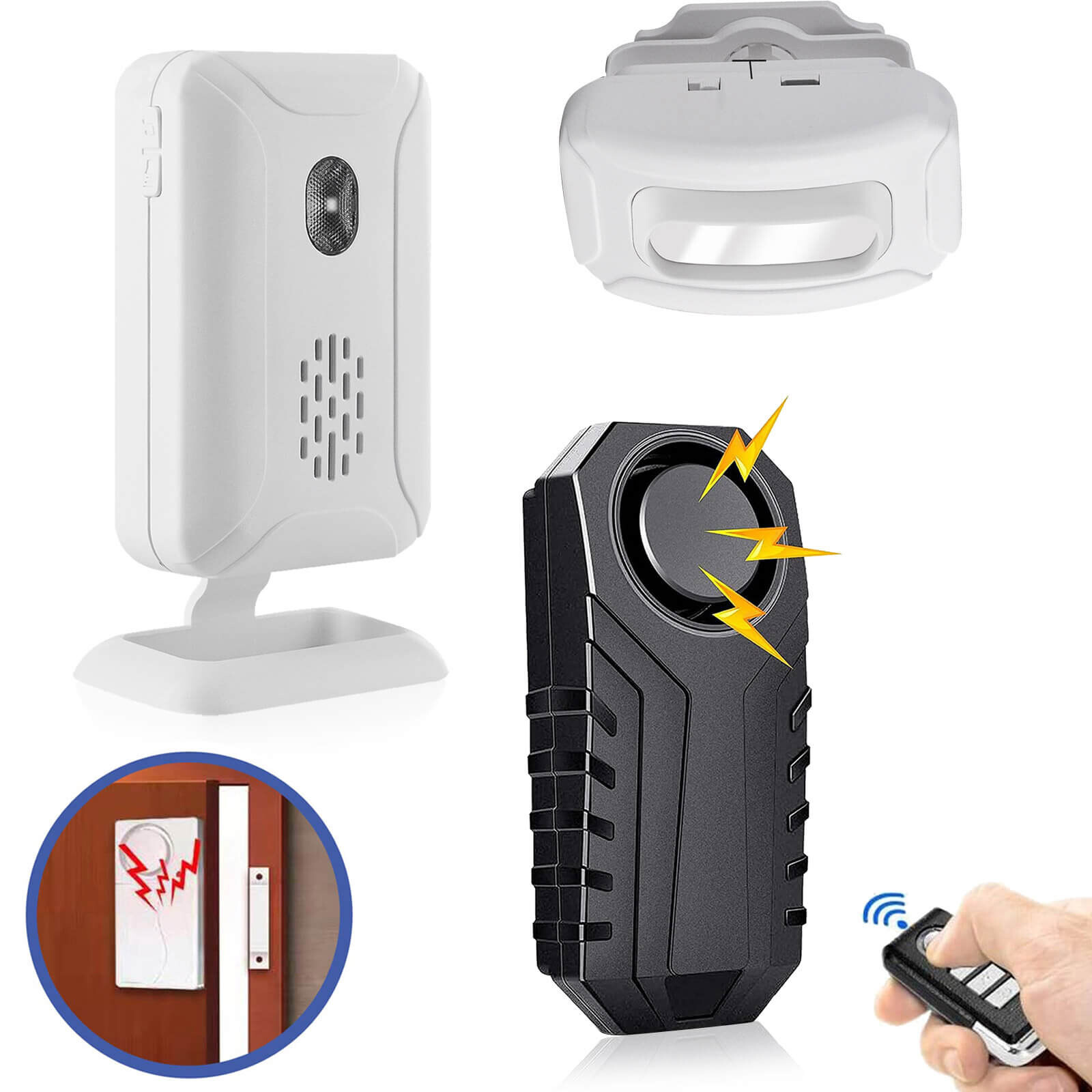 Security Wireless Alarm kit Bike Alarm Driveway Detector Window Door Burglar NEW