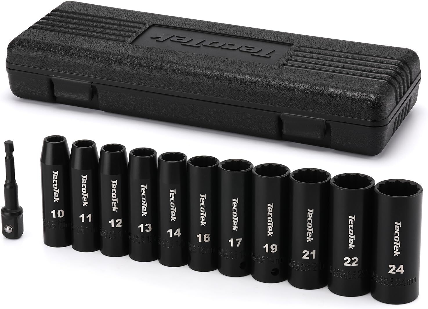 Juego De Dados 1/2 Profundos Métricos 12 Piezas Para Impacto 10-24 MM En Oferta