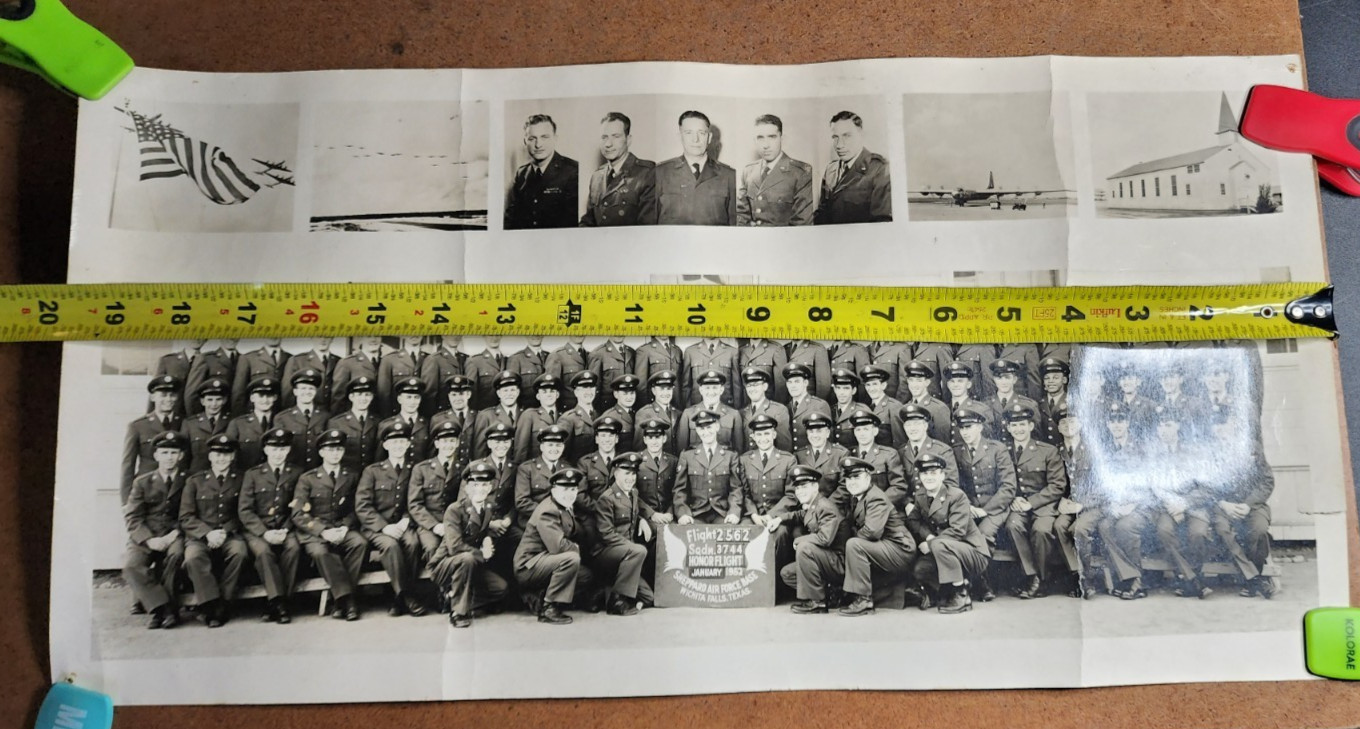 Vtg 1952 USAF Photo - Flight 2562, Sqdn 3744 Honor Flight 1952 Sheppard AFB - TX