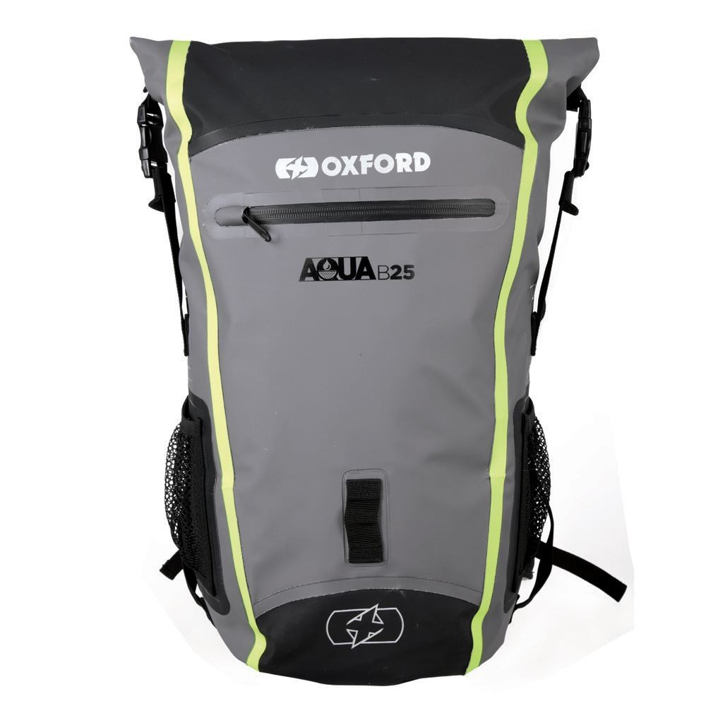Oxford Aqua Hydro B25 Grey Waterproof Rucksack Motorcycle Motorbike Back Pack