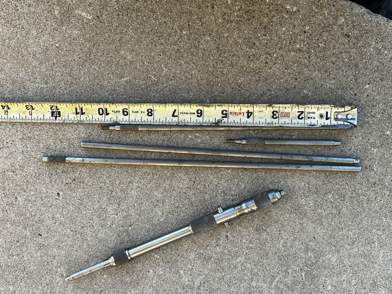 Starrett Depth Micrometer & Extra Rods