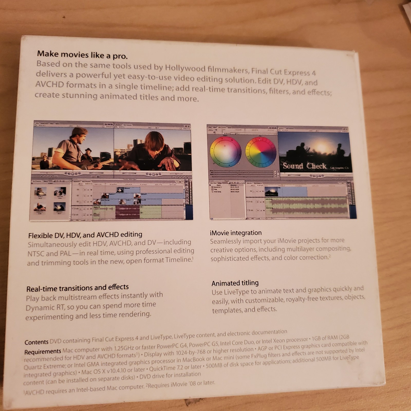 Apple Final Cut Express 4 Retail Full Version for Mac MB278Z/A
