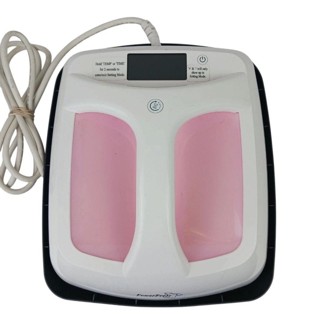 Power Press HPM-0000-PK Heat Press Machine Portable Pink 12"x10" GUC