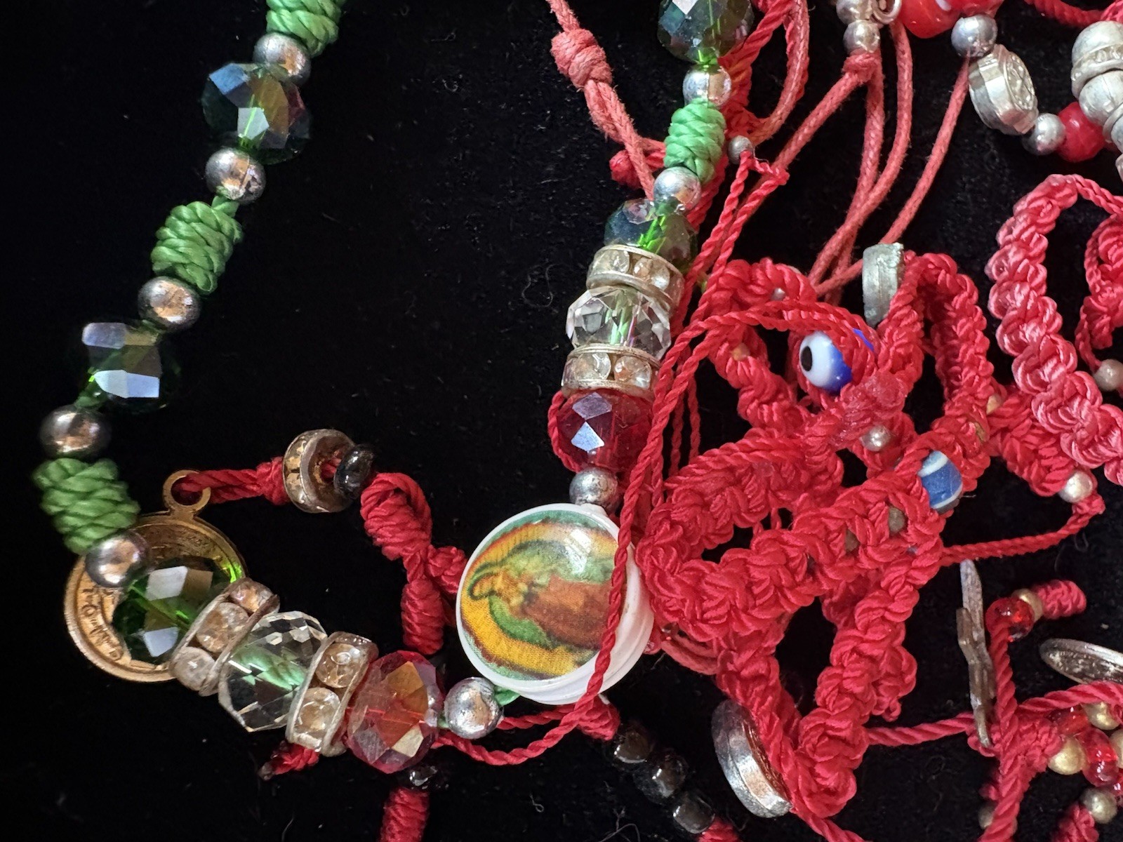 24 Red And Green Holy Handmade Bracelets