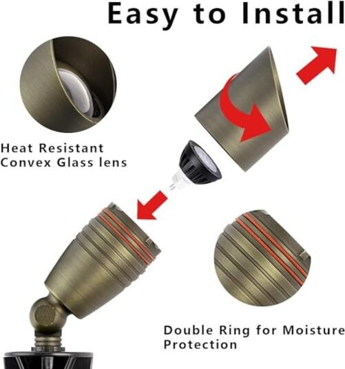 Solid Brass Landscape Lighting Spotlight Heavy Duty Bronze LED Spot Lights 1