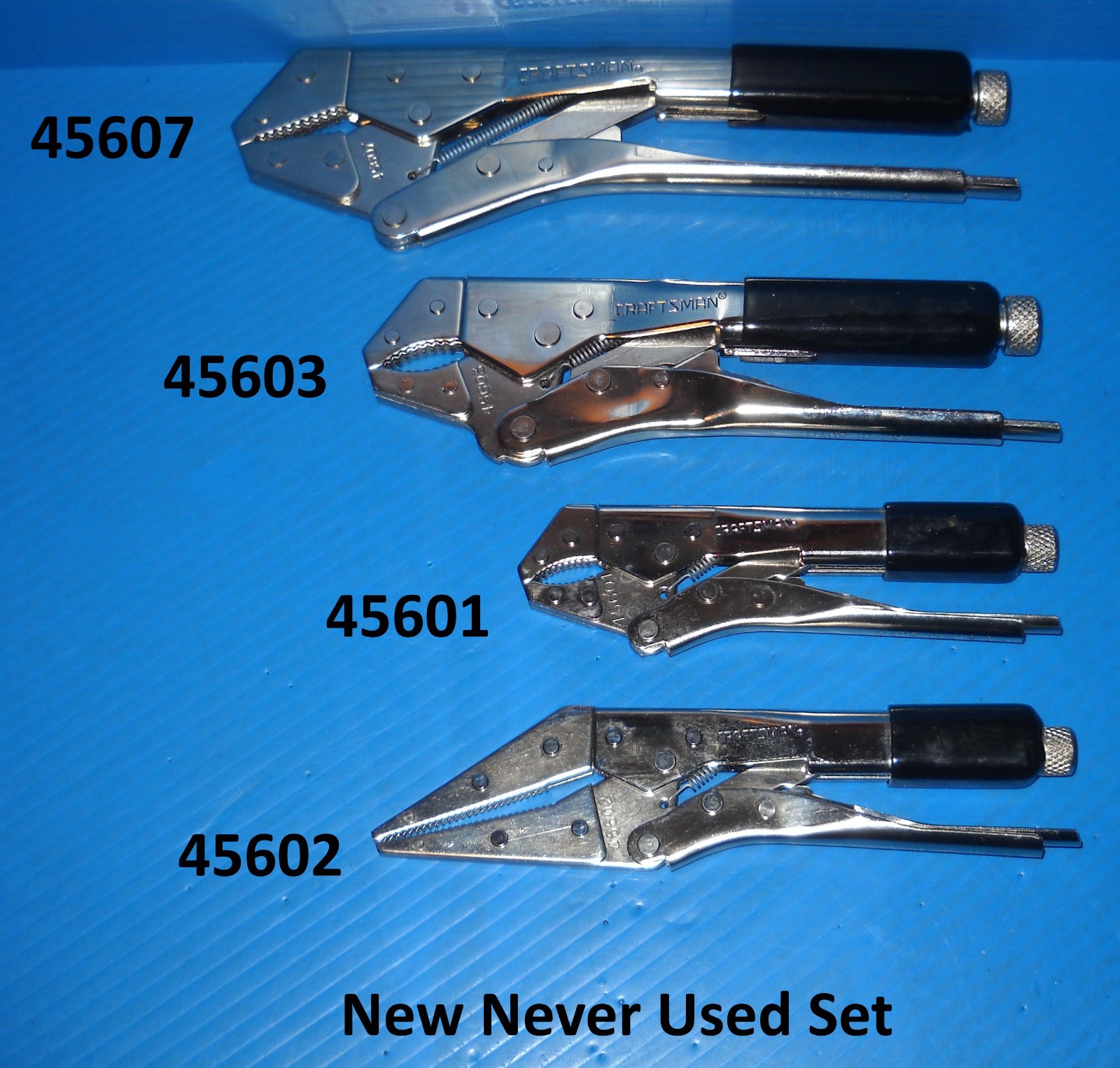 New Craftsman Locking Pliers Set 45601, 45602, 45603, 45607 - Made In The U.S.A.