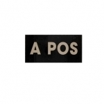A POS POSITIVE BLOOD TYPE INFRARED INFRA RED  IR PATCH HOOK AND LOOP