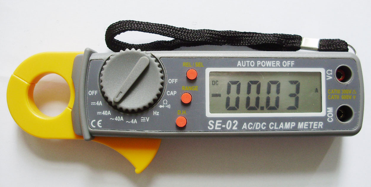 SE-02 DC/AC Clamp Multimeter, 40A with 1mA resolution,V,OHM,Cap.Fre.,etc.