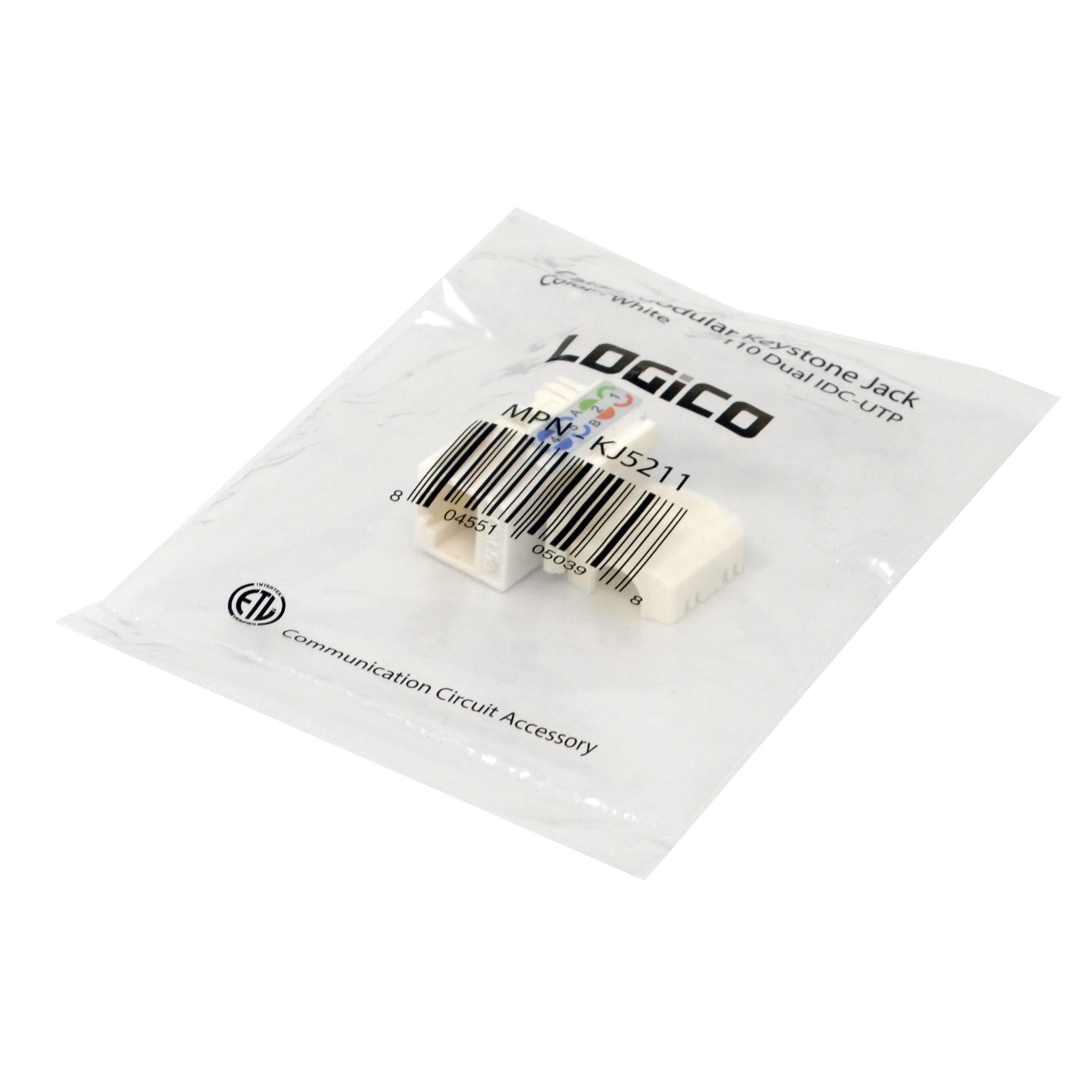 25 pack lot Keystone Jack Cat5e White Network Ethernet 110 Punchdown 8P8C