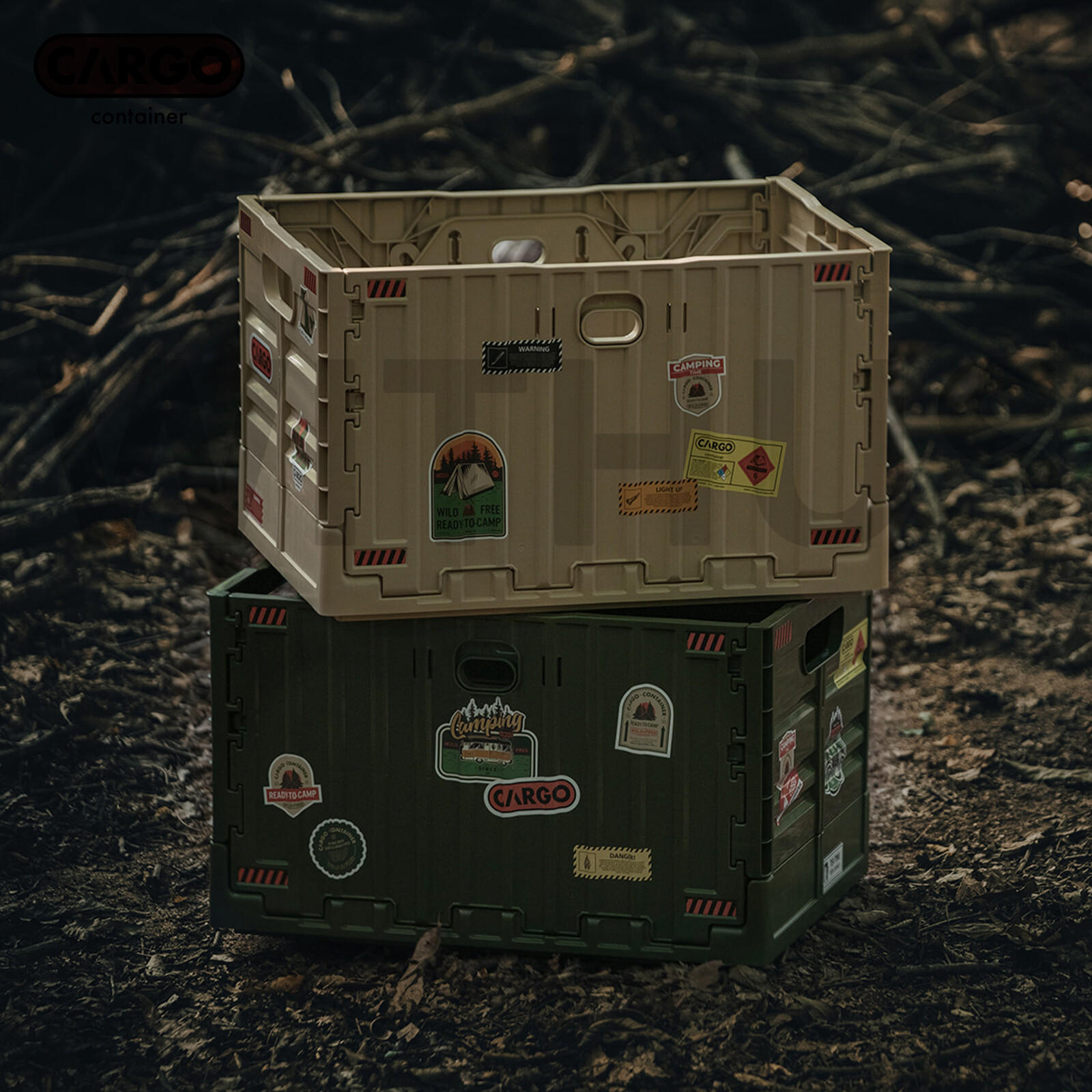 CARGO CONTAINER Signature Folding Box Camping Table - 3colors