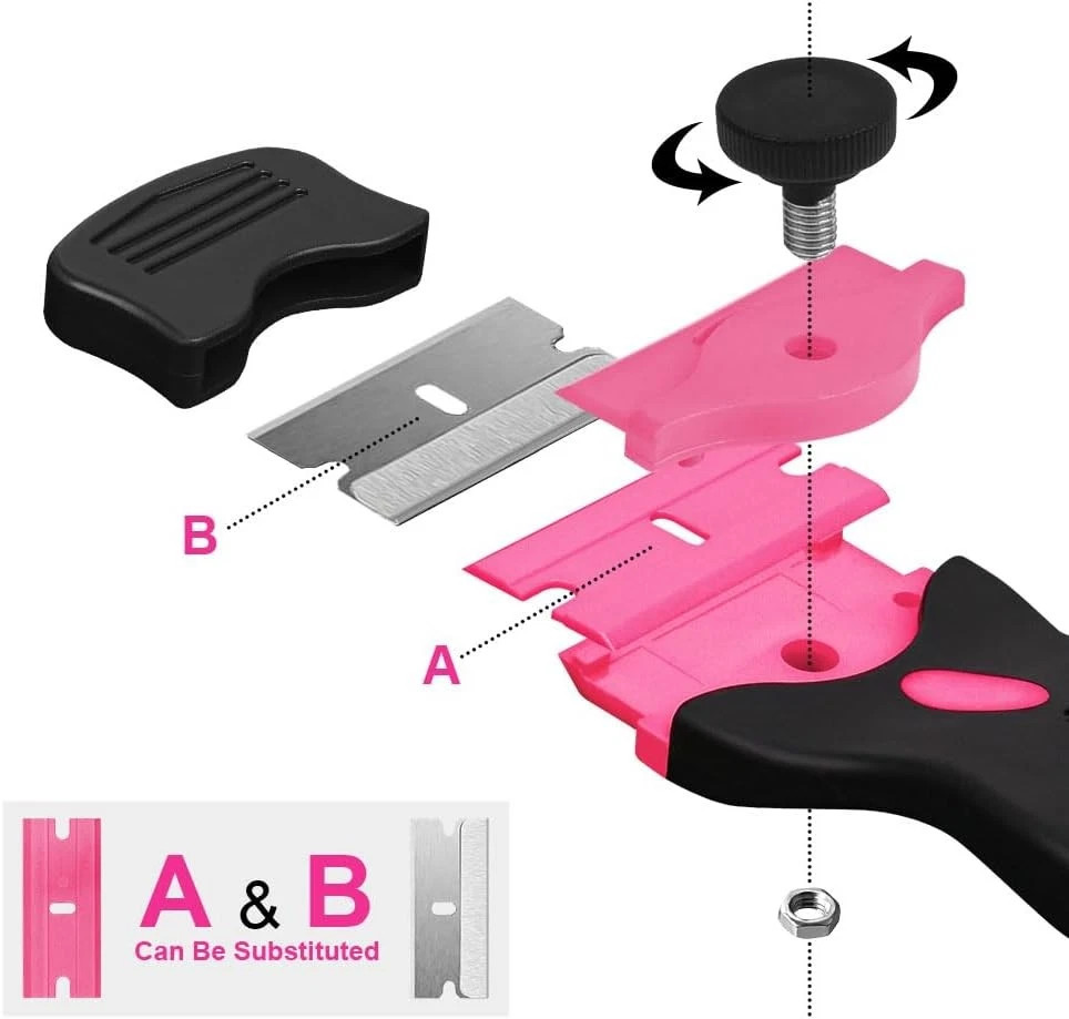 Razor Blade Scraper, 2-in-1 Scraper Tool, Multi-funtional Cleaning Razor Scraper