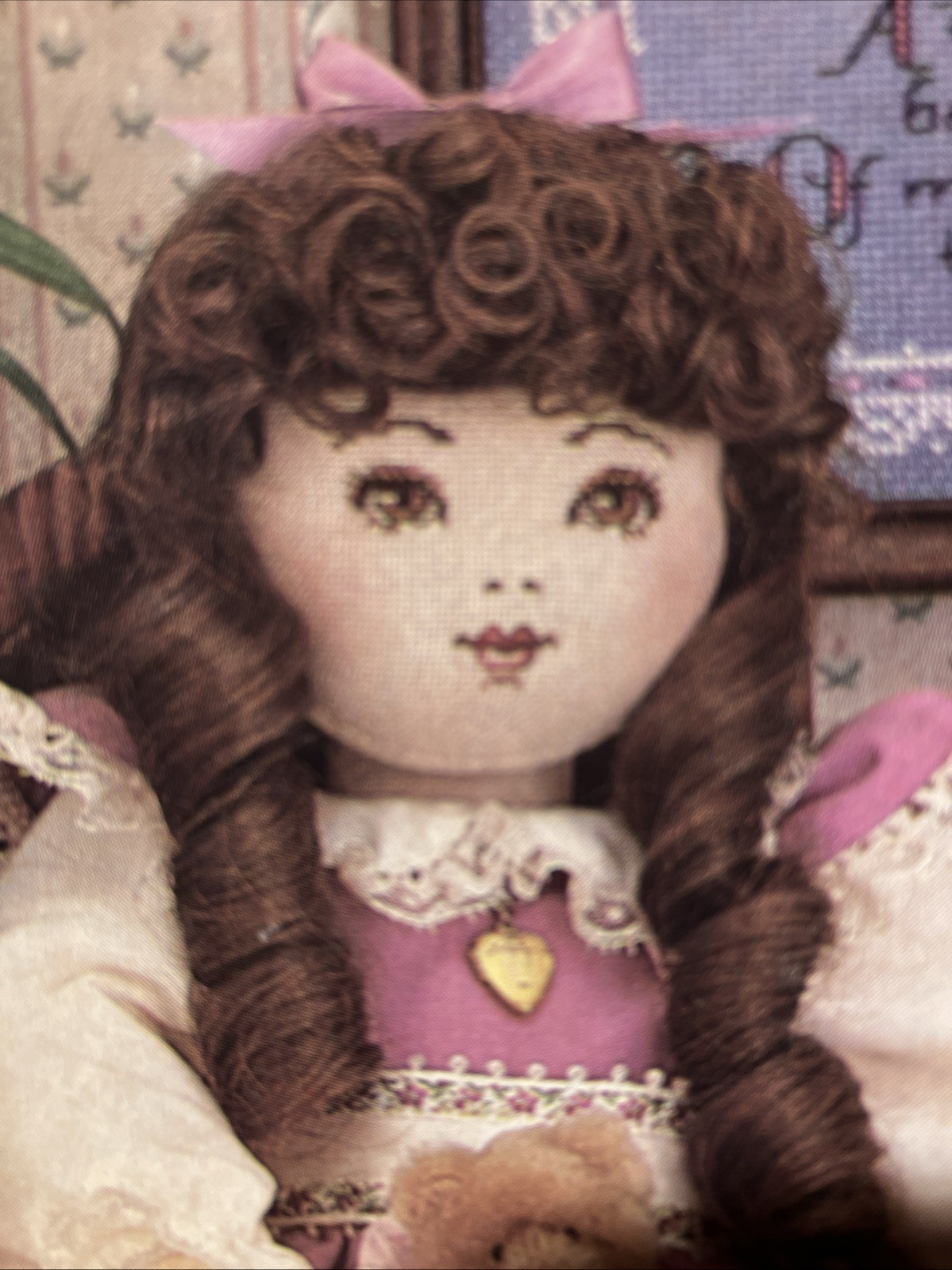 Doll Face and Sampler Counted Crosstitch Pattern