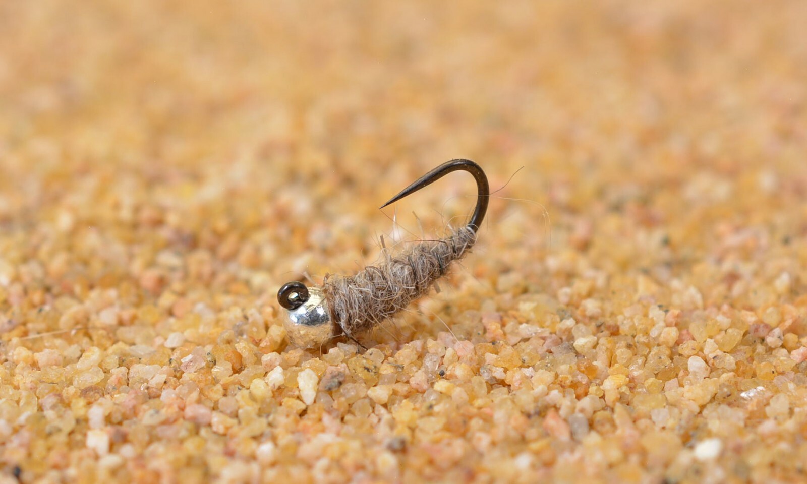 6 Flies - Tungsten Tan Walt's NOT AS Sexy Worm Jig Head Fly - Euro nymph - Hanak