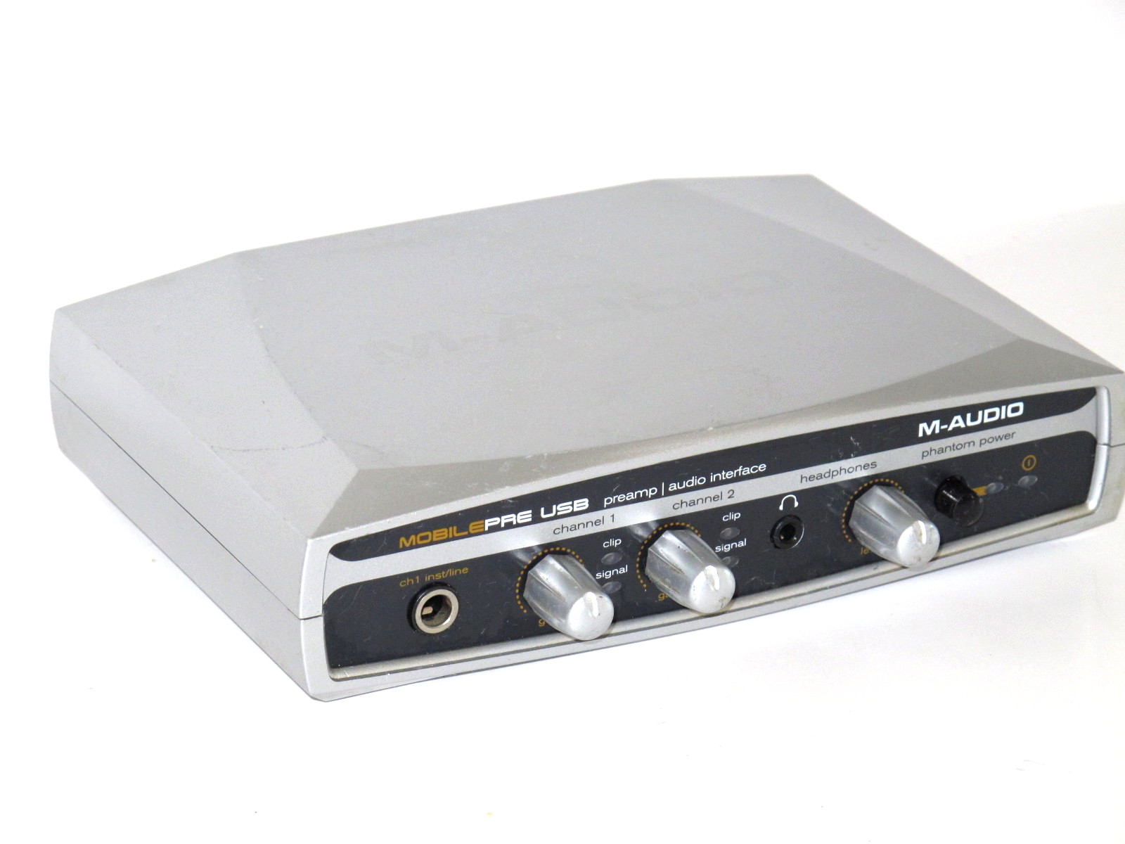 M-Audio Mobile Pre USB Audio Interface Preamp Phantom Power Mic/Line TESTED!