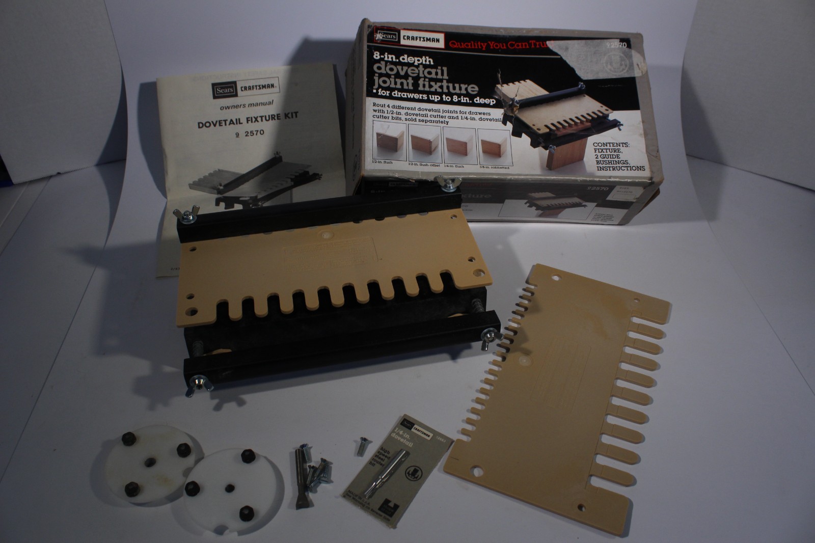Vintage Sears Craftsman 8" Depth Dovetail Fixture 9-2570 with Instructions