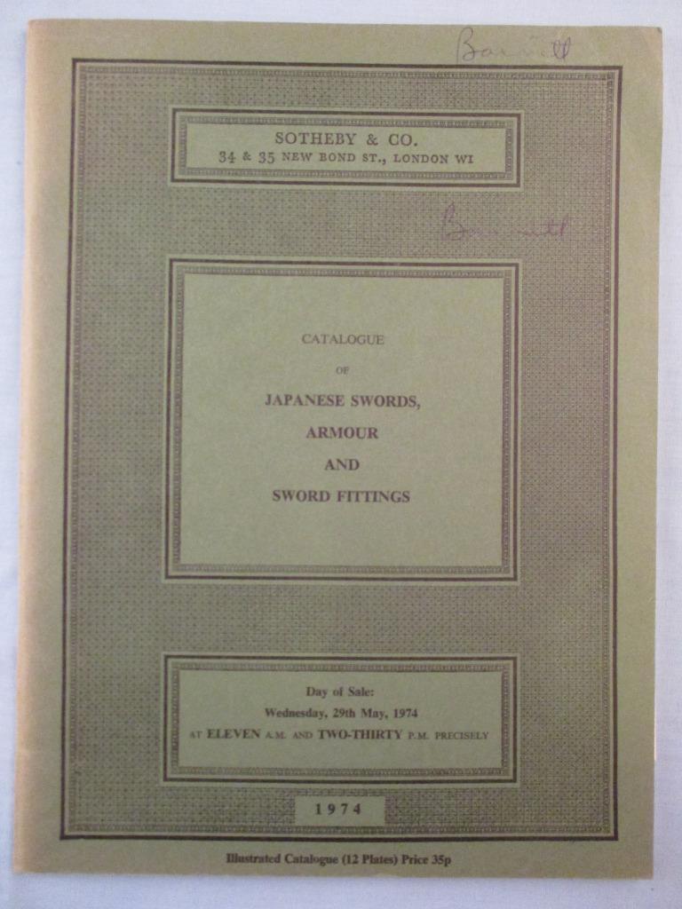 Vtg May 1974 Sotheby's Japanese Sword Fittings Armour Armor Auction Catalog