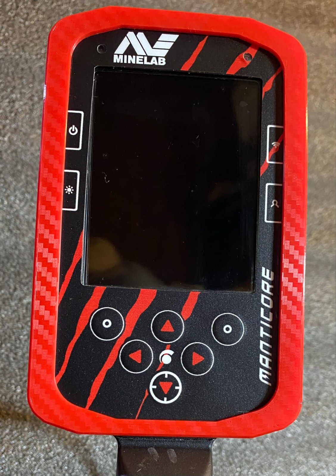 Minelab Manticore Metal Detector Compatible Control Box Bumper - CF RED