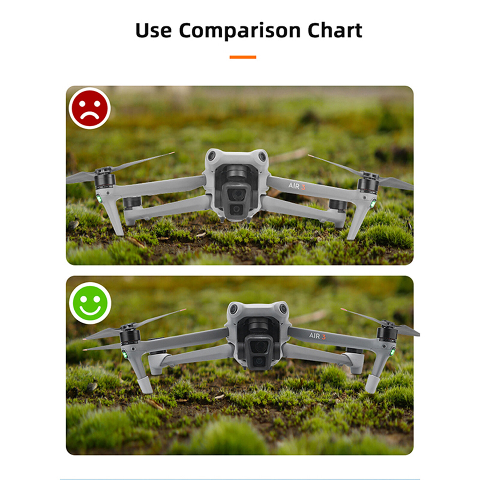 Dustproof Feet Heightened Footrest Cover Landing Gear Protection for DJI AIR 3