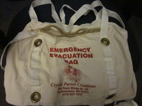 Crystal Parrot Creations Emergency Evacuation Bag